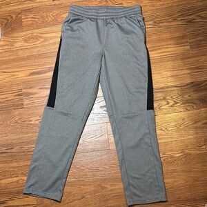 Tek Gear Boys XL (18/20) Gray Fleece-Lined Athletic Pants with Black Side Panels